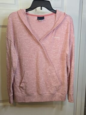 Reebok Women's Pink Hooded Wrap Pullover
